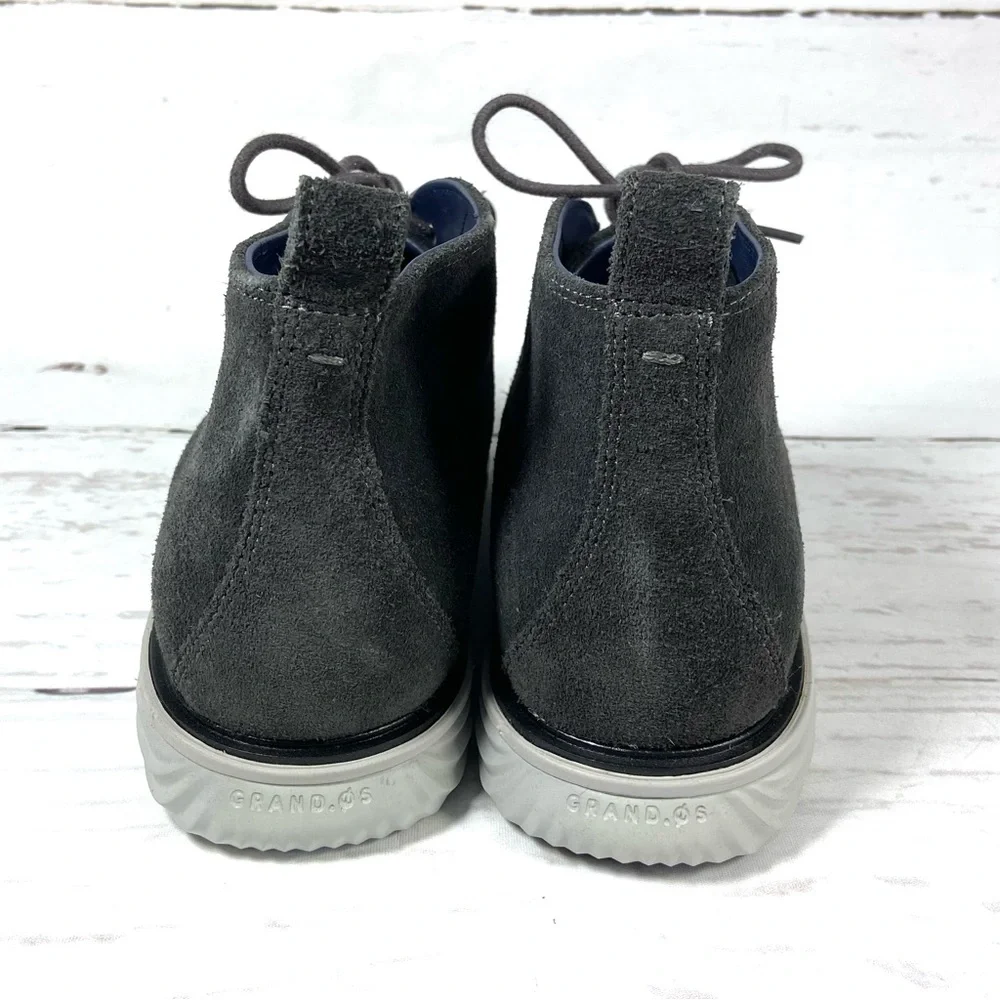 Cole Haan Grand Evolution Mens Chukka Boots Size 10M Gray ‎ Suede Lace Up